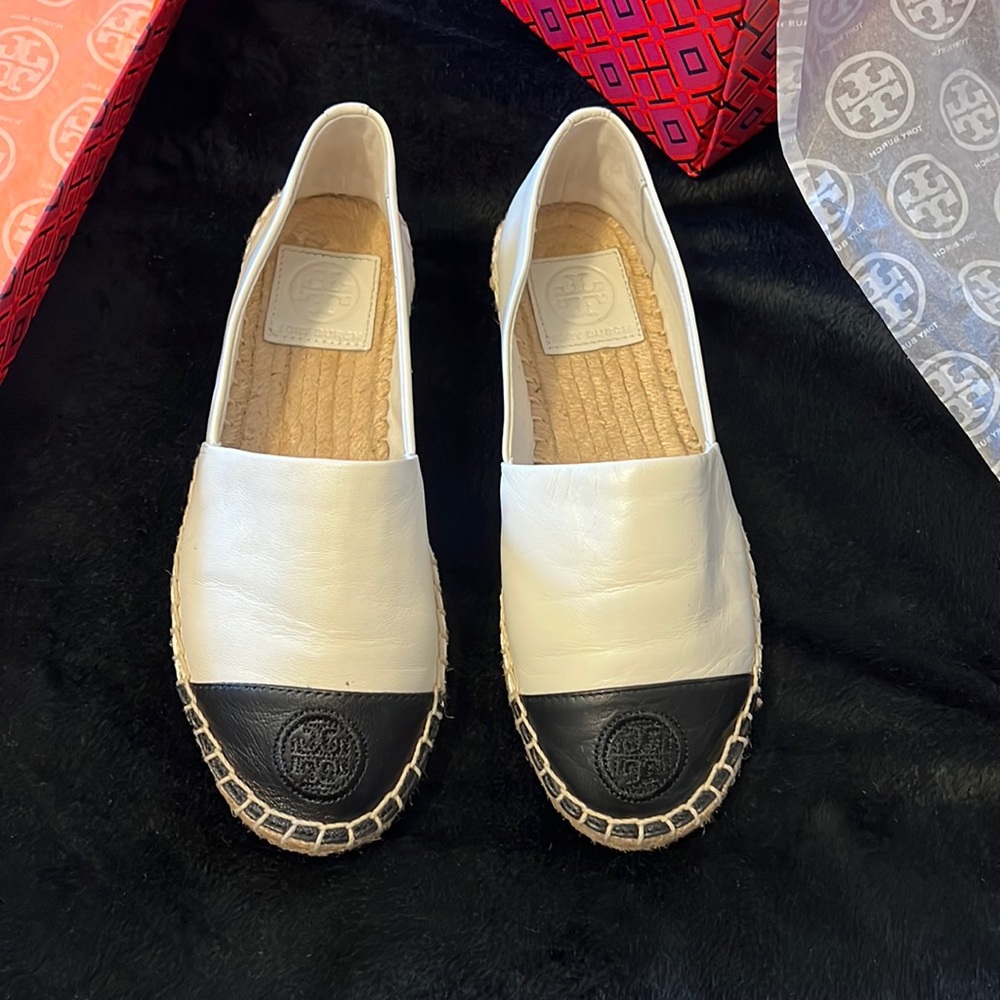 Tory Burch espadrille black and ivory